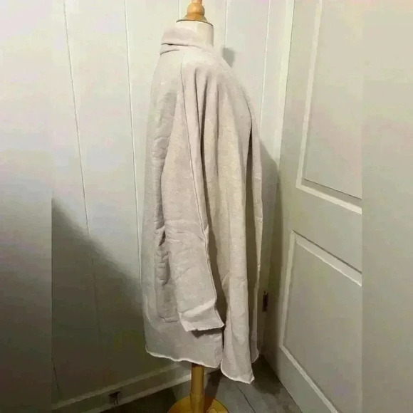 Frank & Eileen $288 Tee Lab Drape Coat Cardigan Jacket Beige Comfy Coastal Fall - Picture 7 of 10
